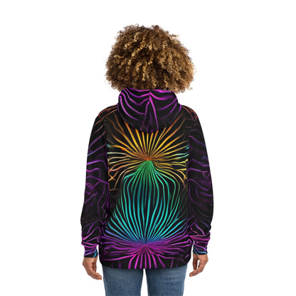 Vibrant Radiating Lines Sweatshirt with Hood - GFAM STORE