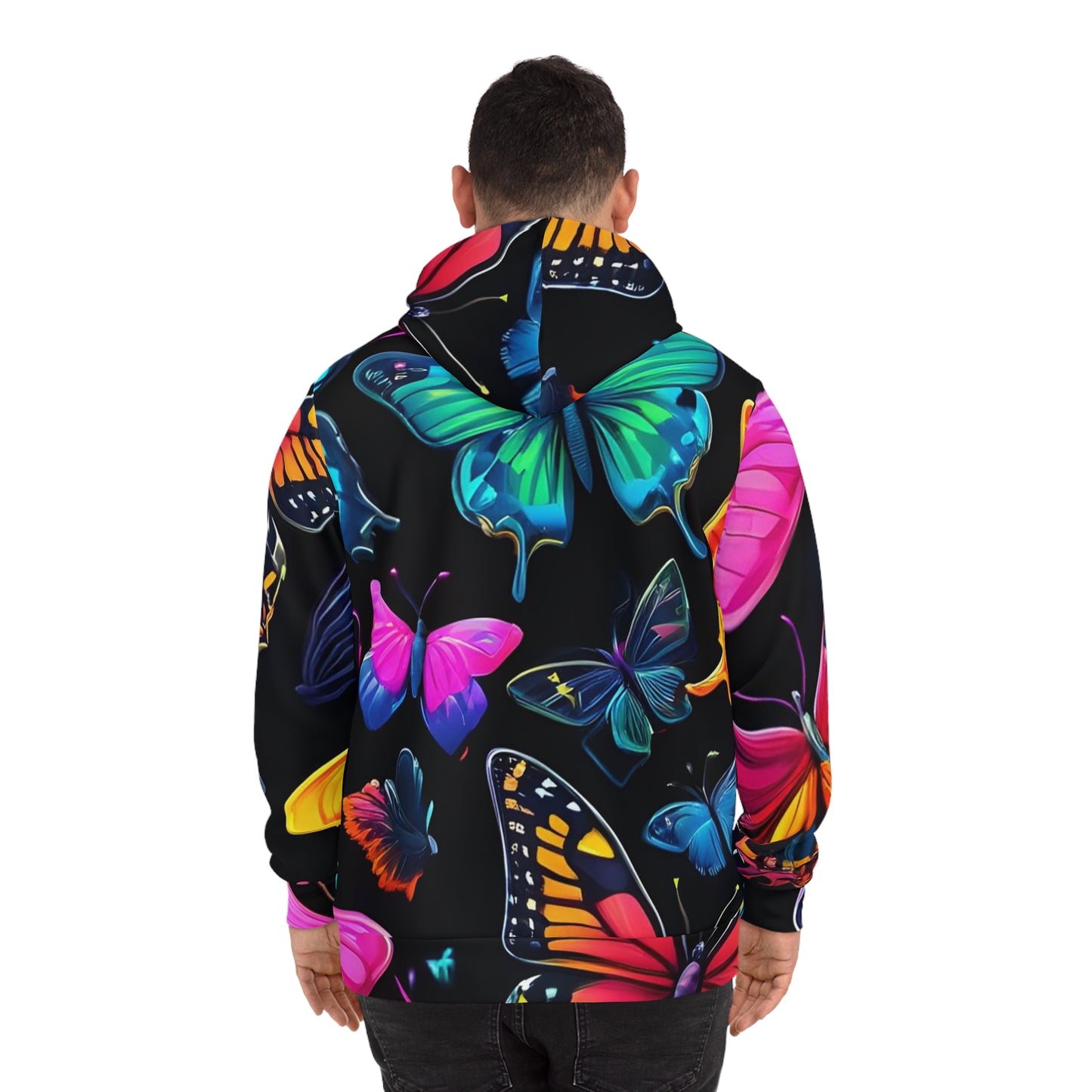 All-Over Print Butterfly Sweatshirt with Hood - GFAM STORE