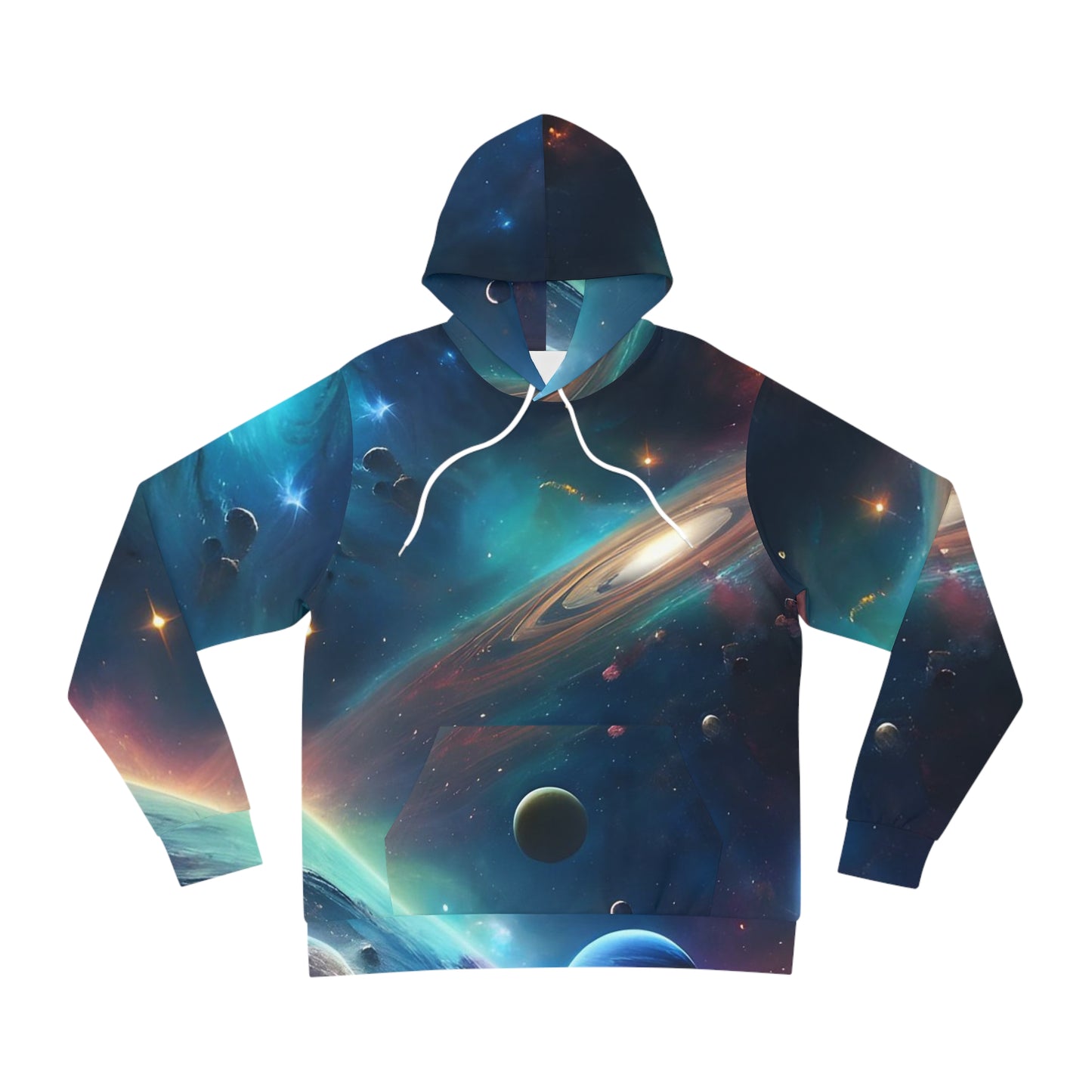 Nebula,  Galaxy and Planets  Sweatshirt with Hood - GFAM STORE