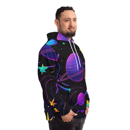 Vibrant Cosmic Landscape Sweatshirt with Hood - GFAM STORE