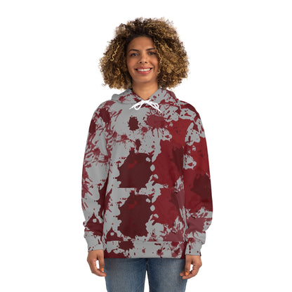 Crimson Chaos Blood Splatter Sweatshirt with Hood - GFAM STORE