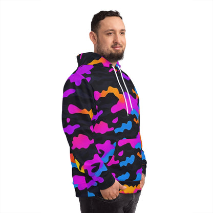 Neon Camo Psychedelic Sweatshirt with Hood - GFAM STORE