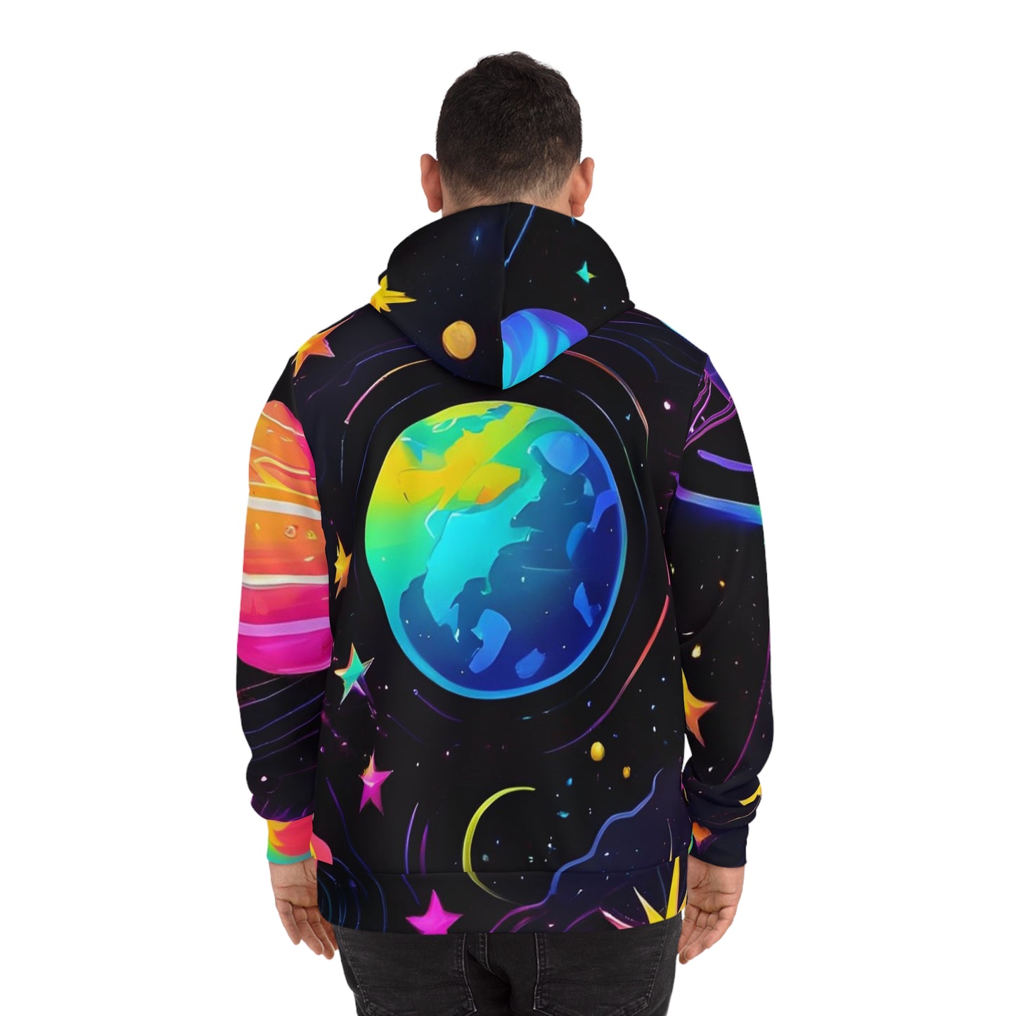 Vibrant Cosmic Landscape Sweatshirt with Hood - GFAM STORE