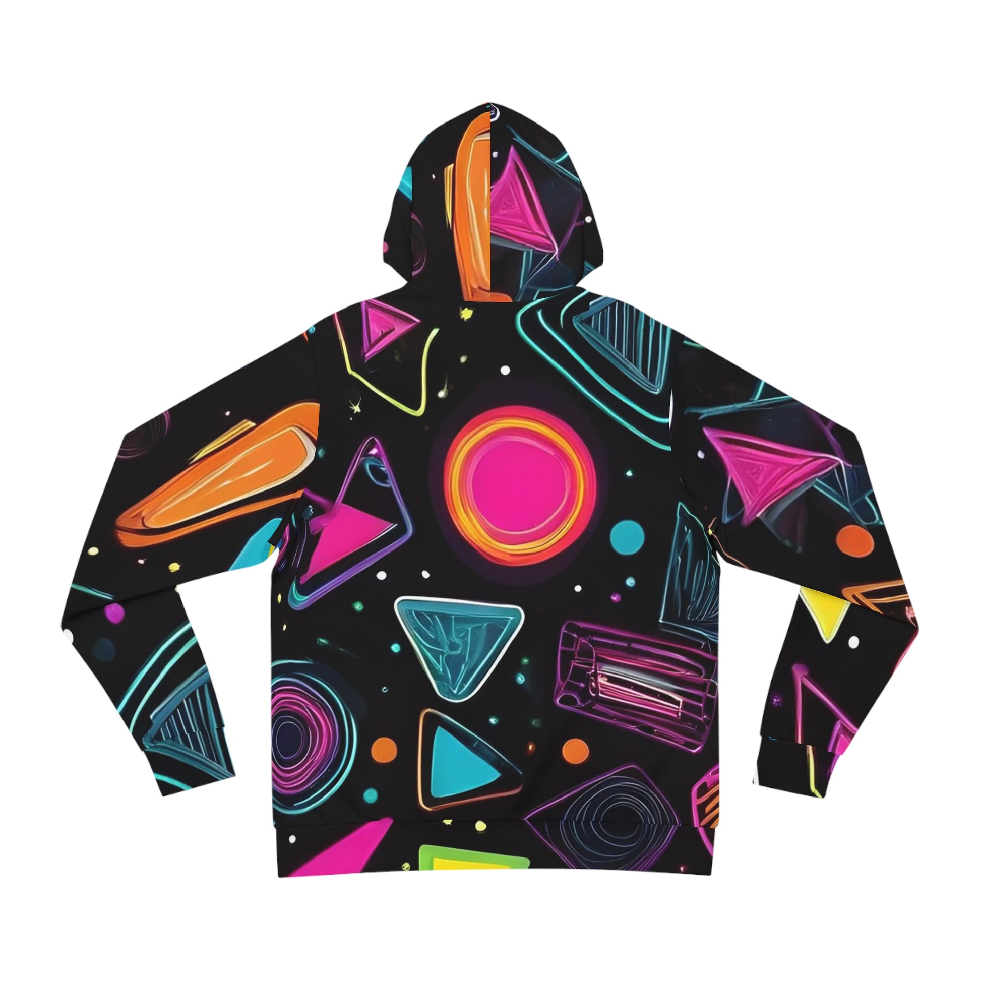 Bright Neon Geometric Sweatshirt with Hood - GFAM STORE