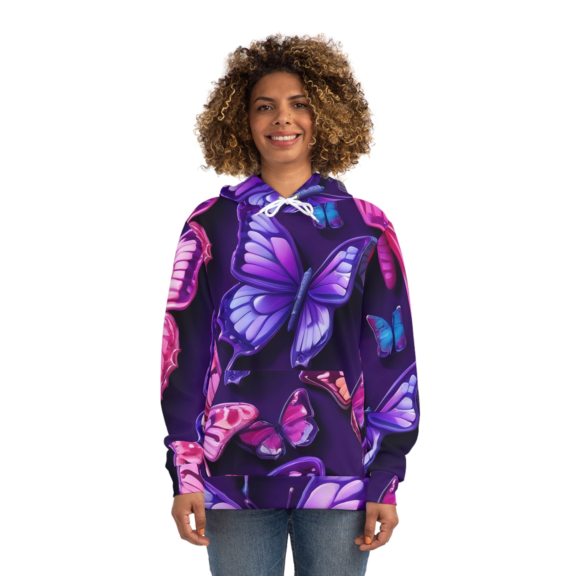 Iridescent Butterfly Sweatshirt with Hood - GFAM STORE