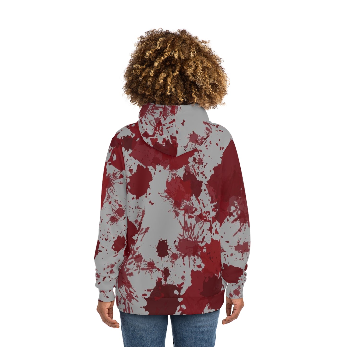 Crimson Chaos Blood Splatter Sweatshirt with Hood - GFAM STORE