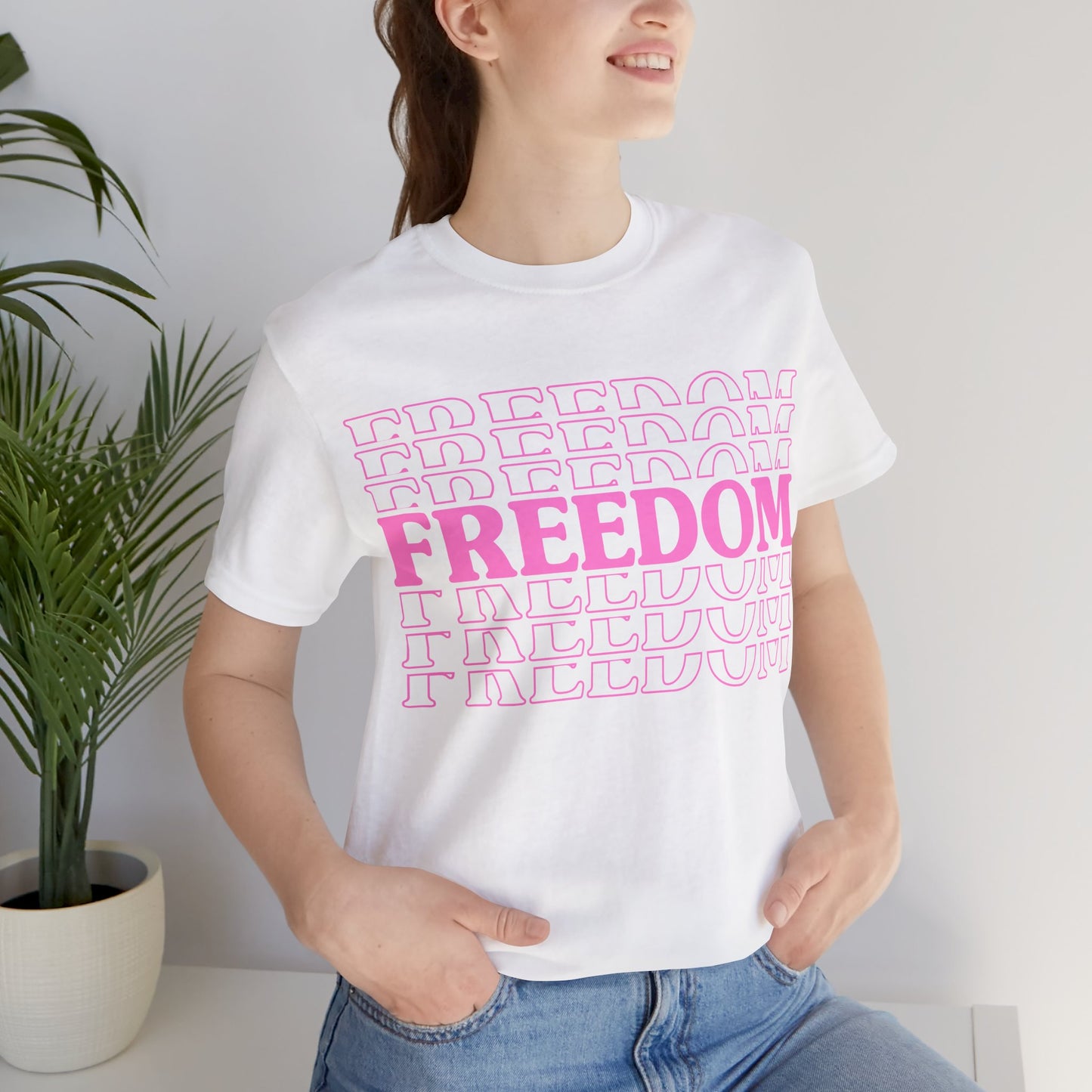 Freedom Stacked T-Shirt - GFAM STORE