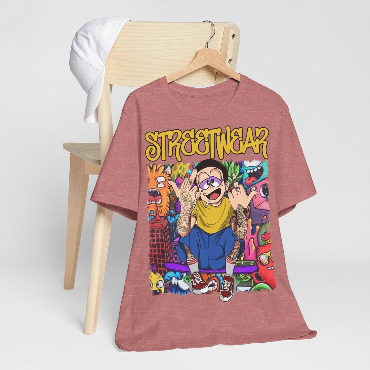 Streetwear T-Shirt - Cartoon Graphic - GFAM STORE