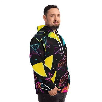 Bright Neon Geometric Sweatshirt with Hood - GFAM STORE