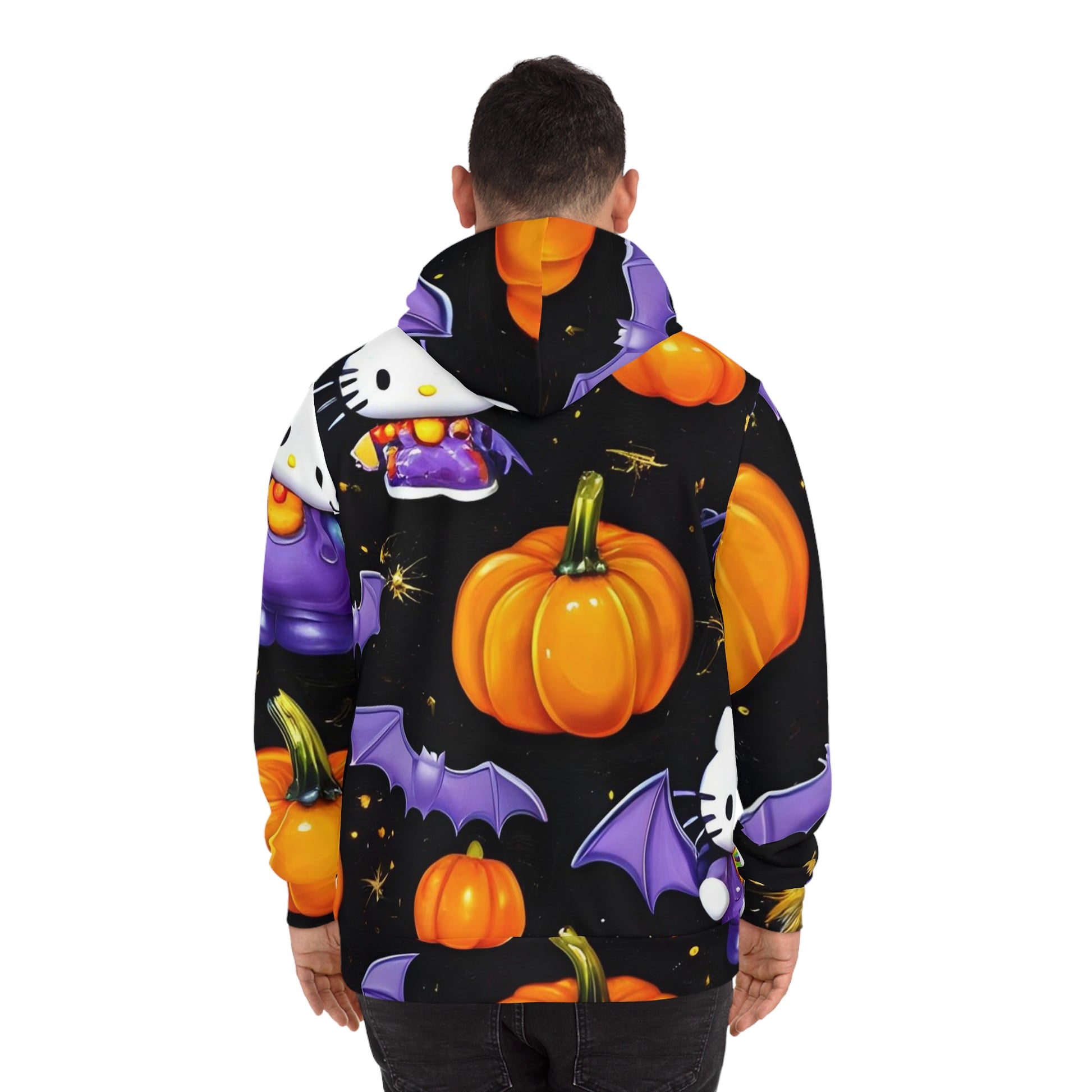 Halloween Pumpkin & Bat Hello Kitty Sweatshirt with Hood - GFAM STORE