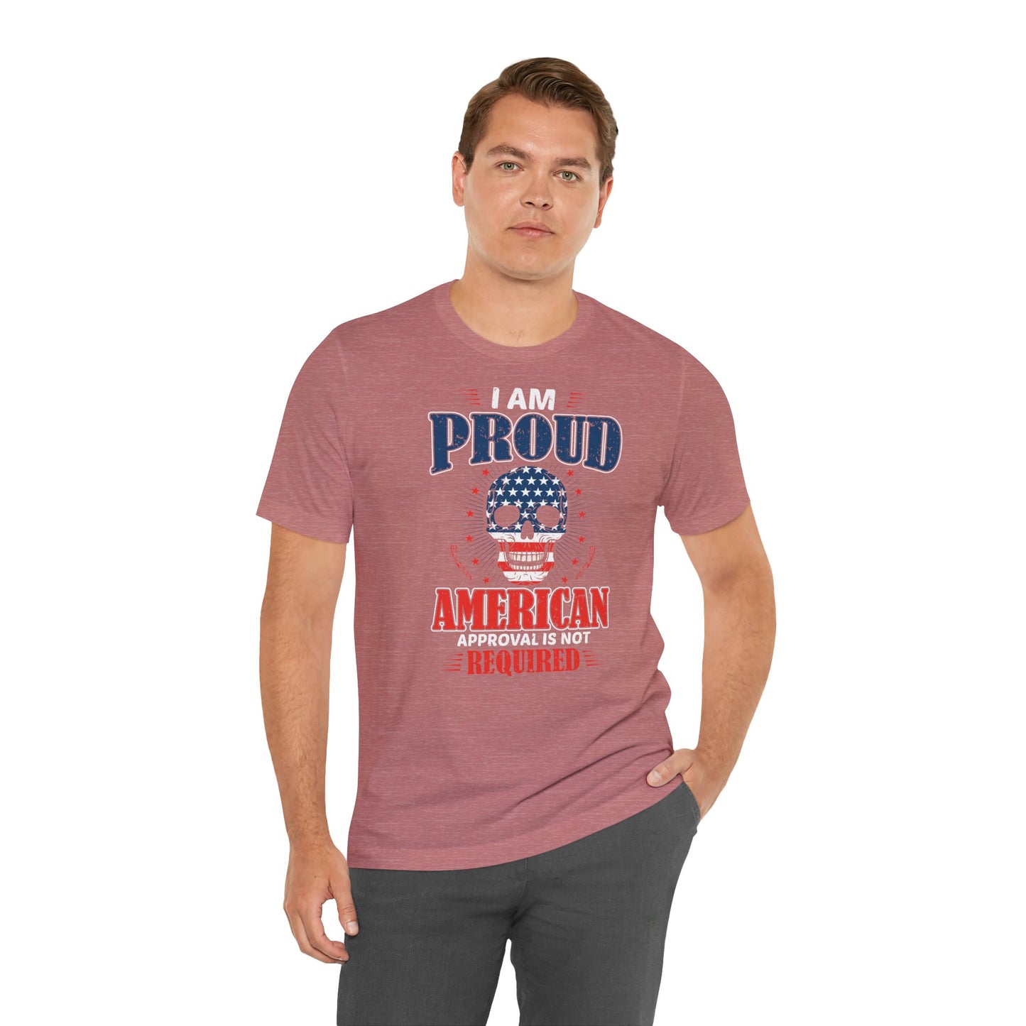 "Proudly American" T-Shirt - American Skull - GFAM STORE