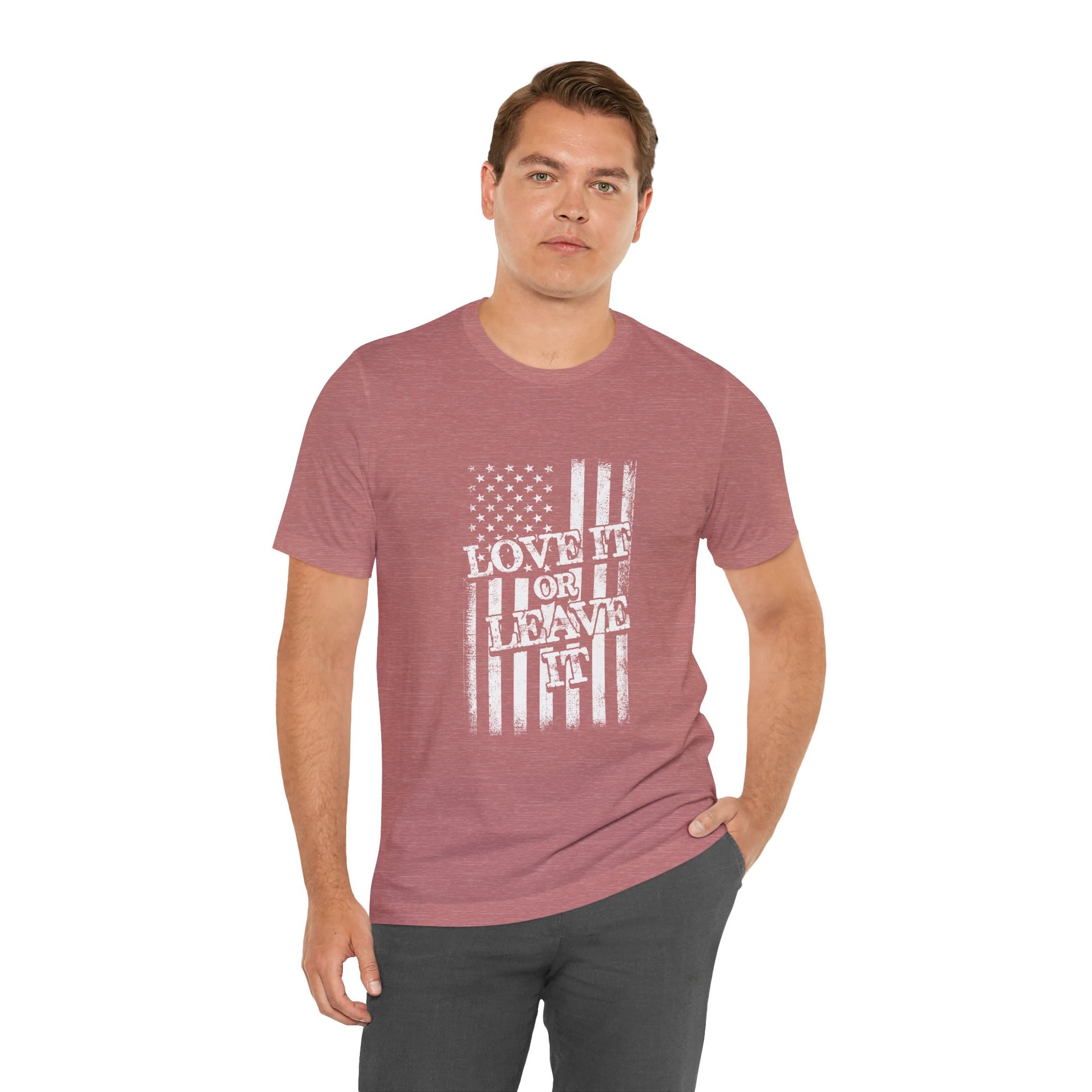 Love It or Leave It T-Shirt - American Flag - GFAM STORE