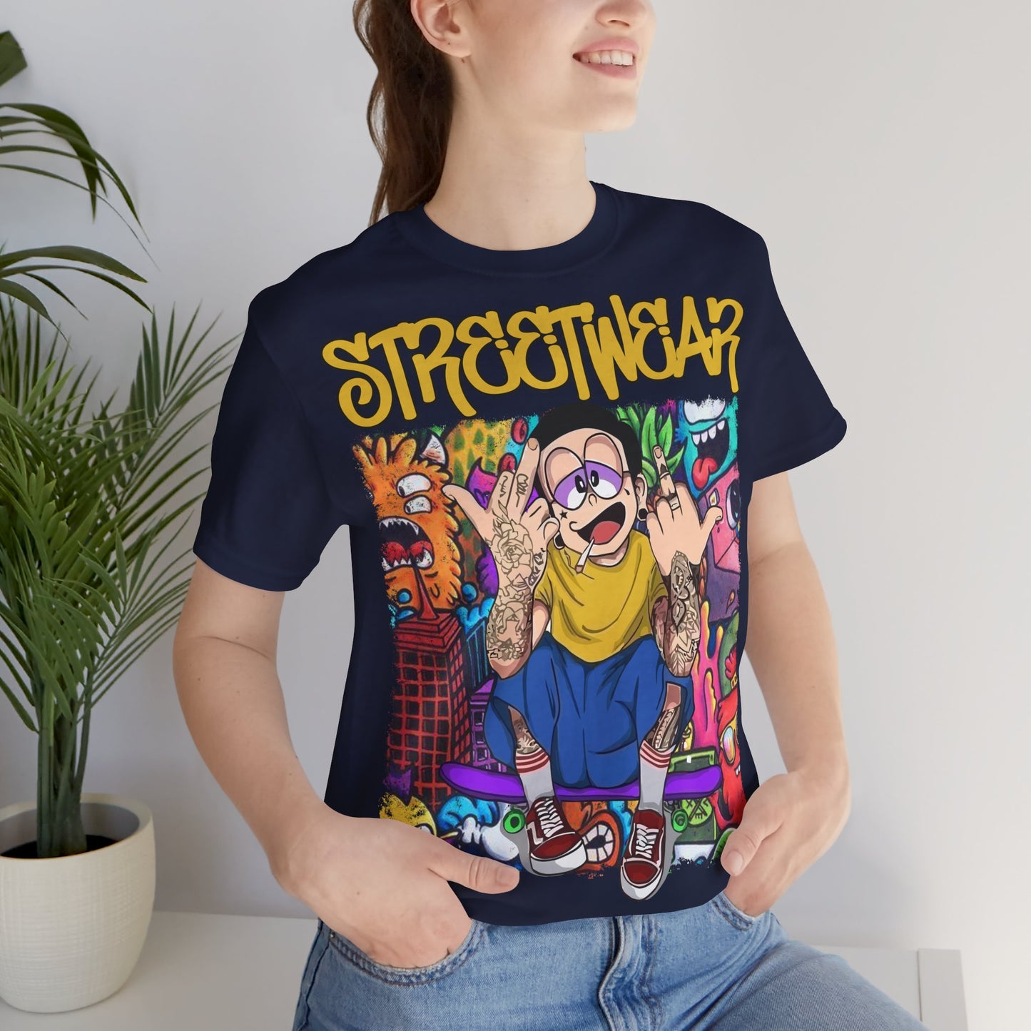 Streetwear T-Shirt - Cartoon Graphic - GFAM STORE