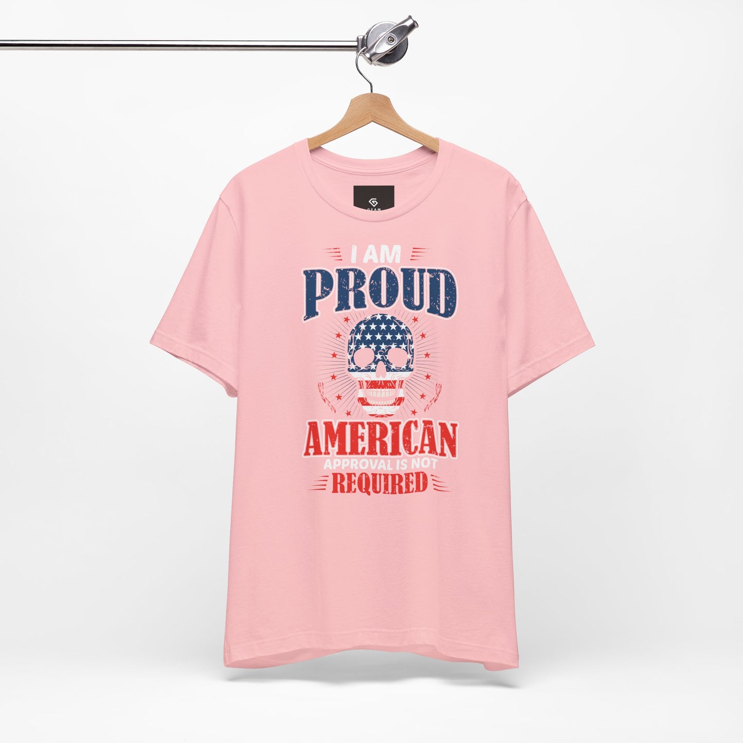 "Proudly American" T-Shirt - American Skull - GFAM STORE