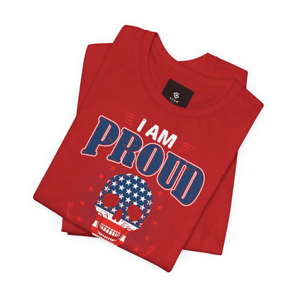 "Proudly American" T-Shirt - American Skull - GFAM STORE