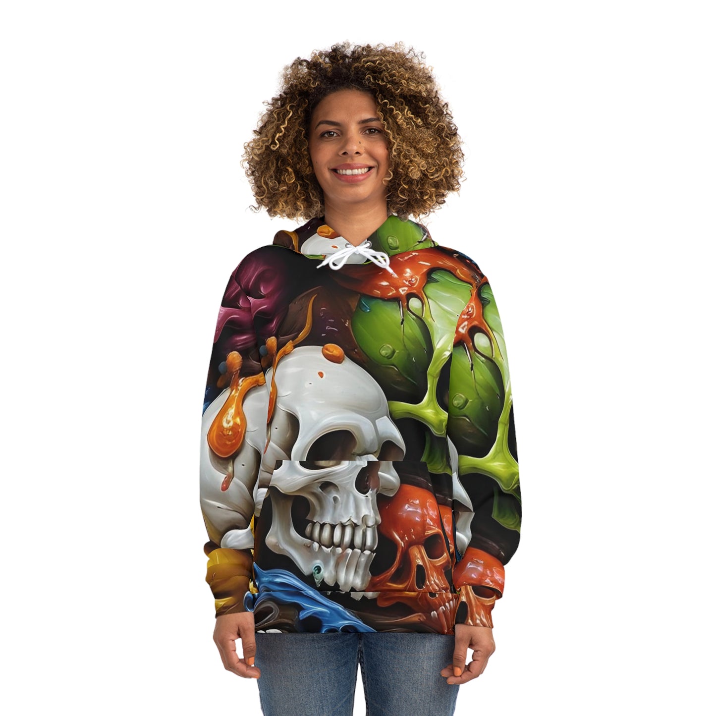 Artistic Skull Sweatshirt with Hood - GFAM STORE