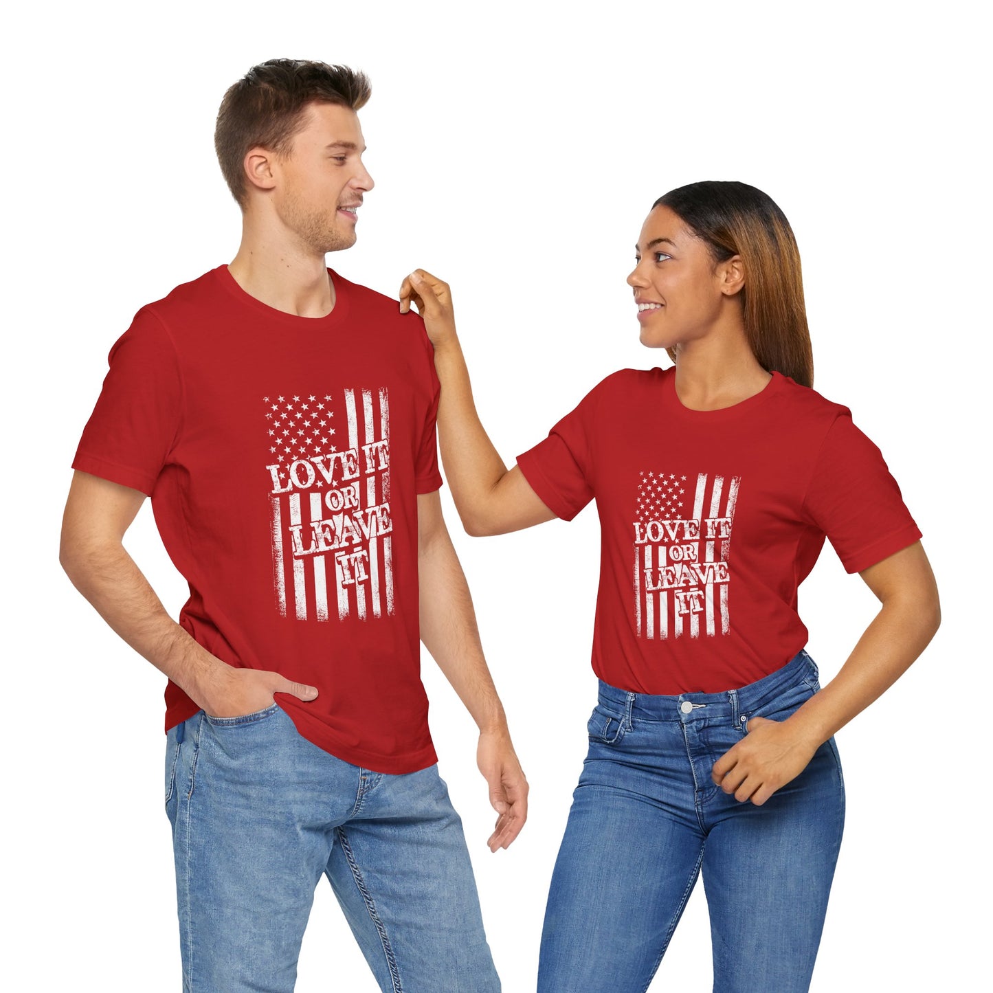 Love It or Leave It T-Shirt - American Flag - GFAM STORE