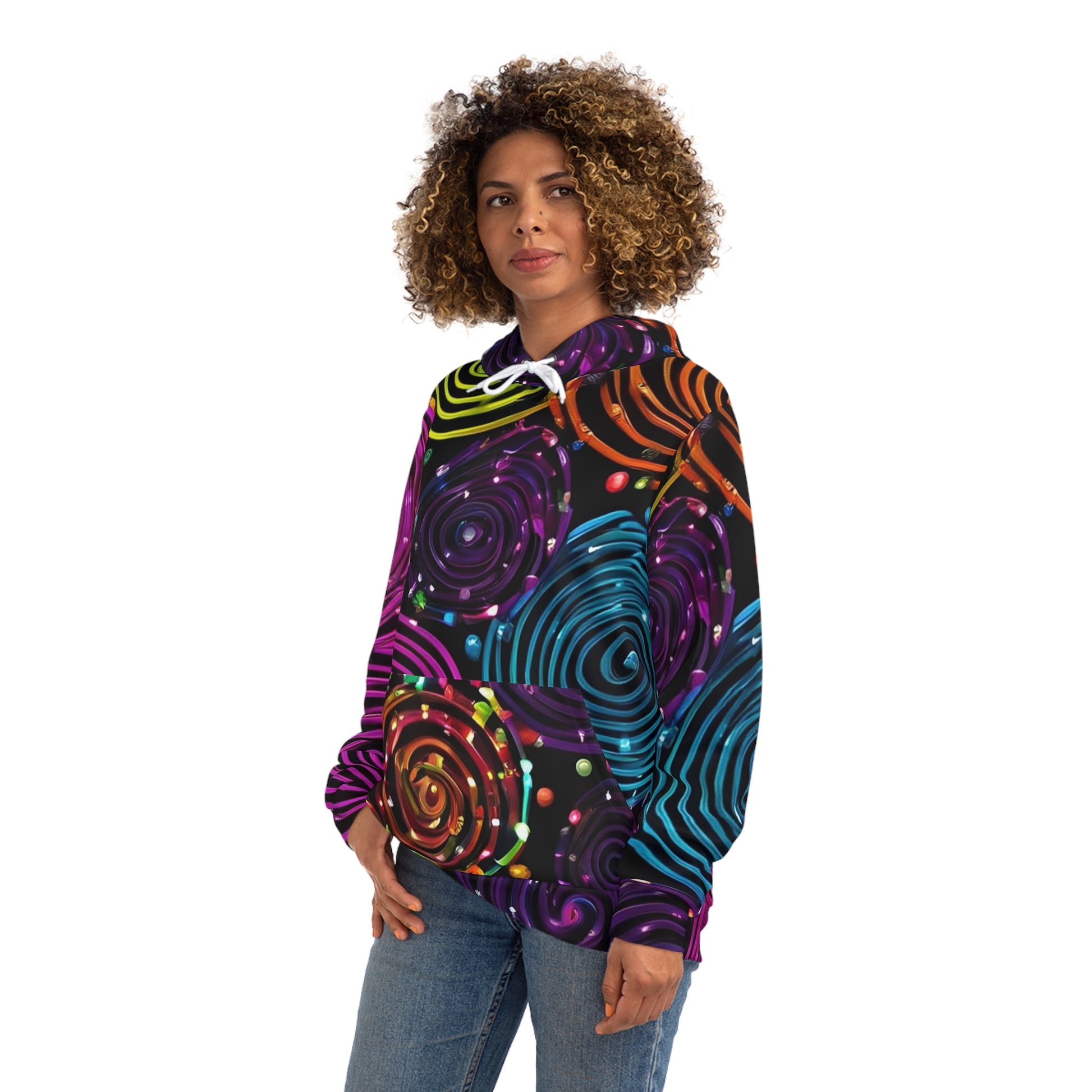 Energetic Swirls Sweatshirt with Hood - GFAM STORE