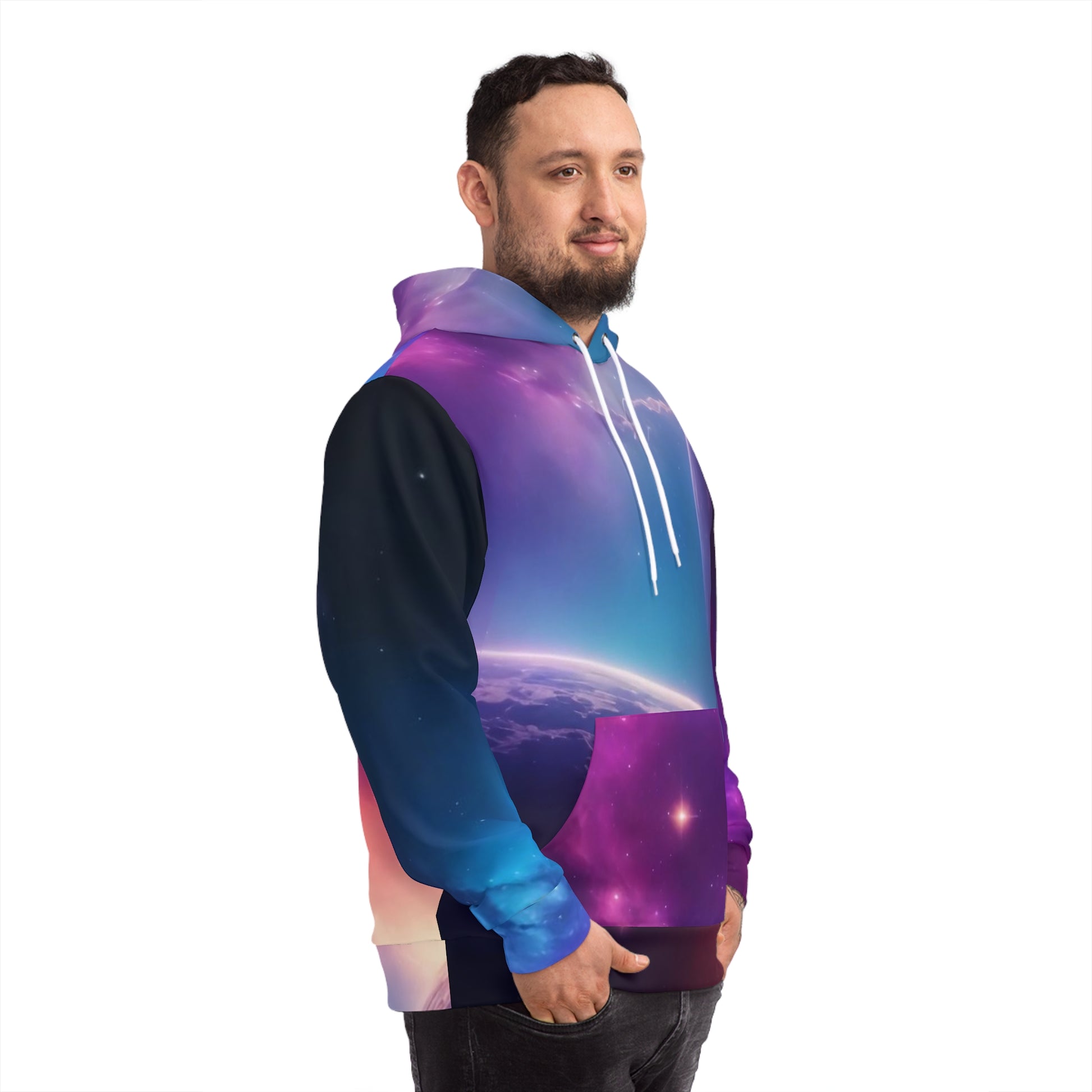 All-Over Print Galaxy Sweatshirt with Hood - GFAM STORE