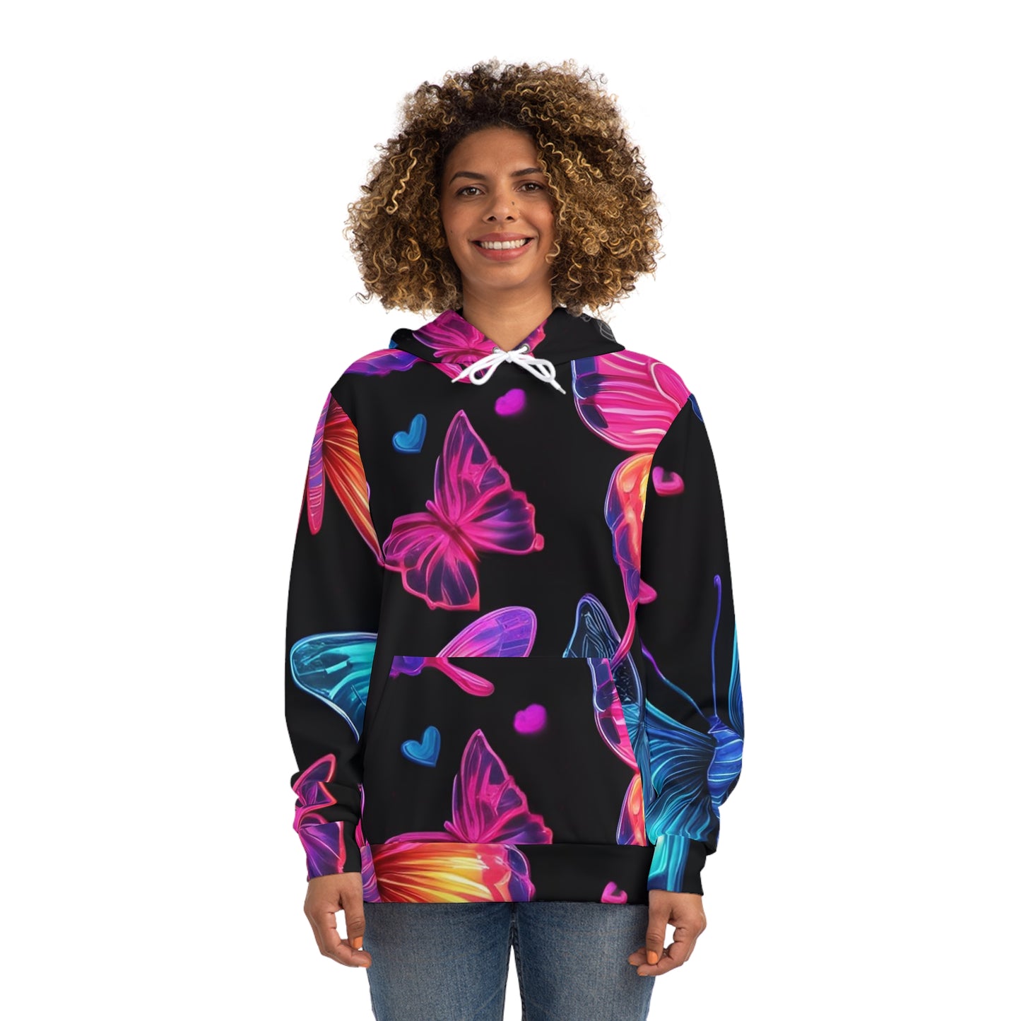 Neon Glowing Butterfly Sweatshirt with Hood - GFAM STORE