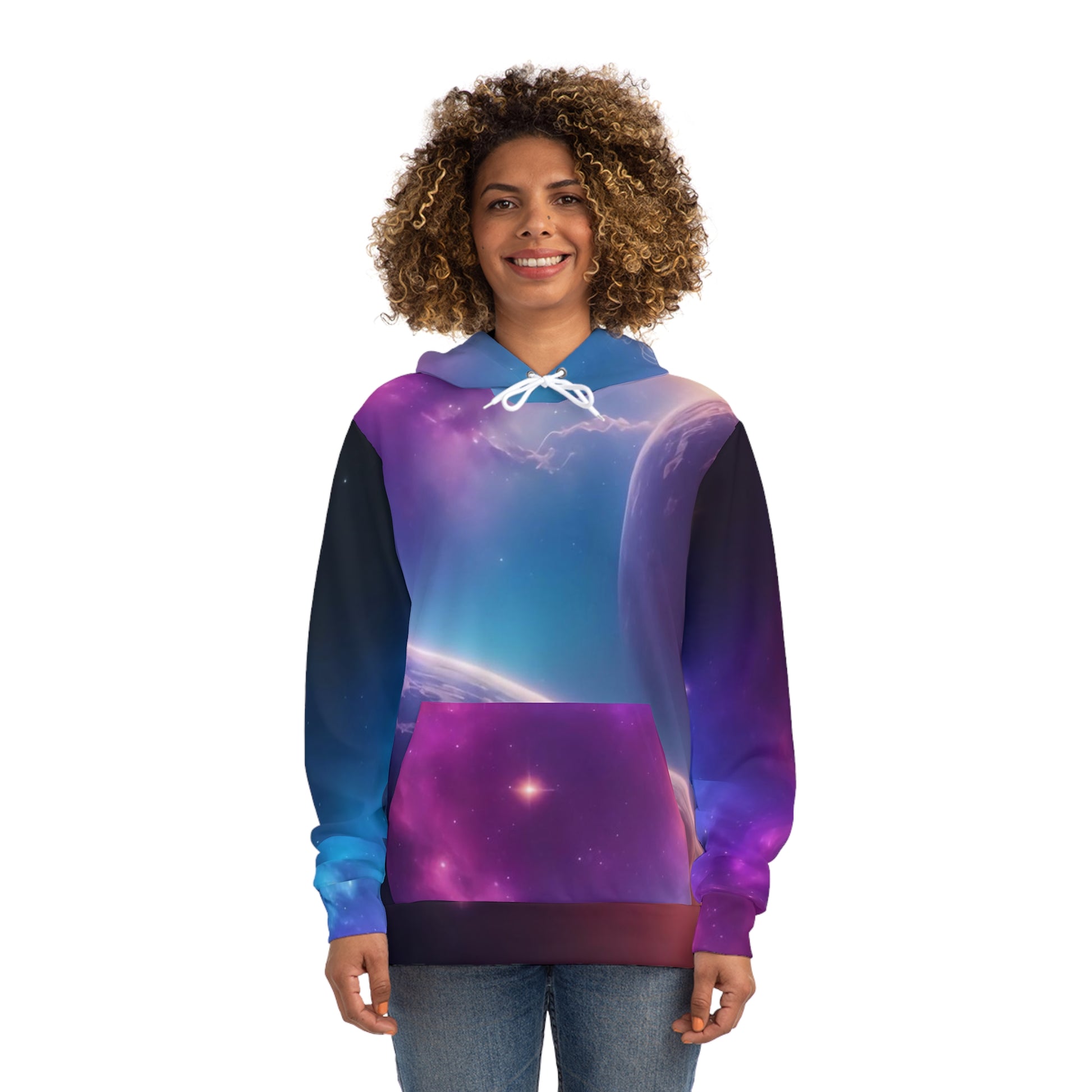 All-Over Print Galaxy Sweatshirt with Hood - GFAM STORE