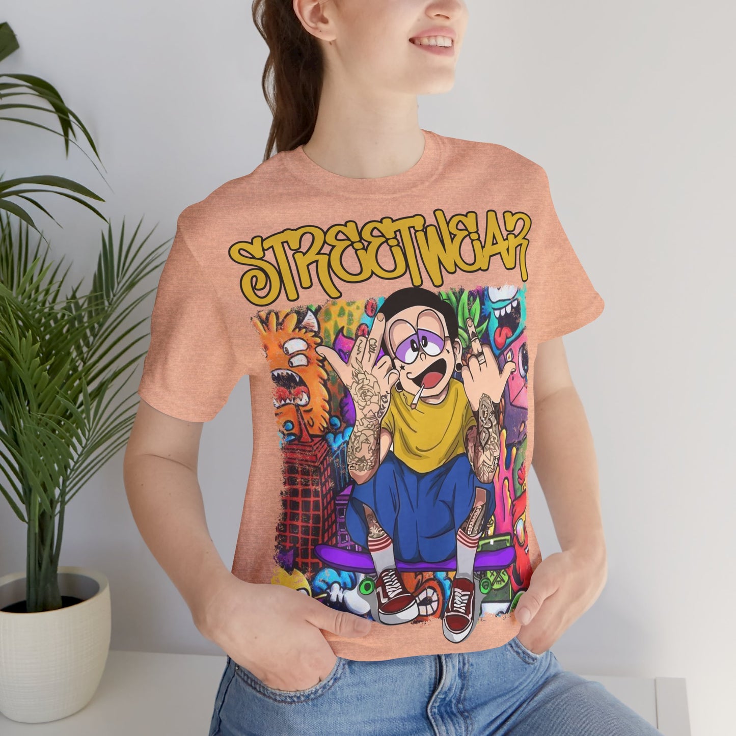 Streetwear T-Shirt - Cartoon Graphic - GFAM STORE