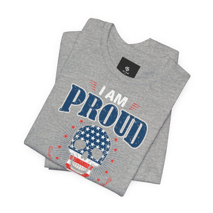 "Proudly American" T-Shirt - American Skull - GFAM STORE