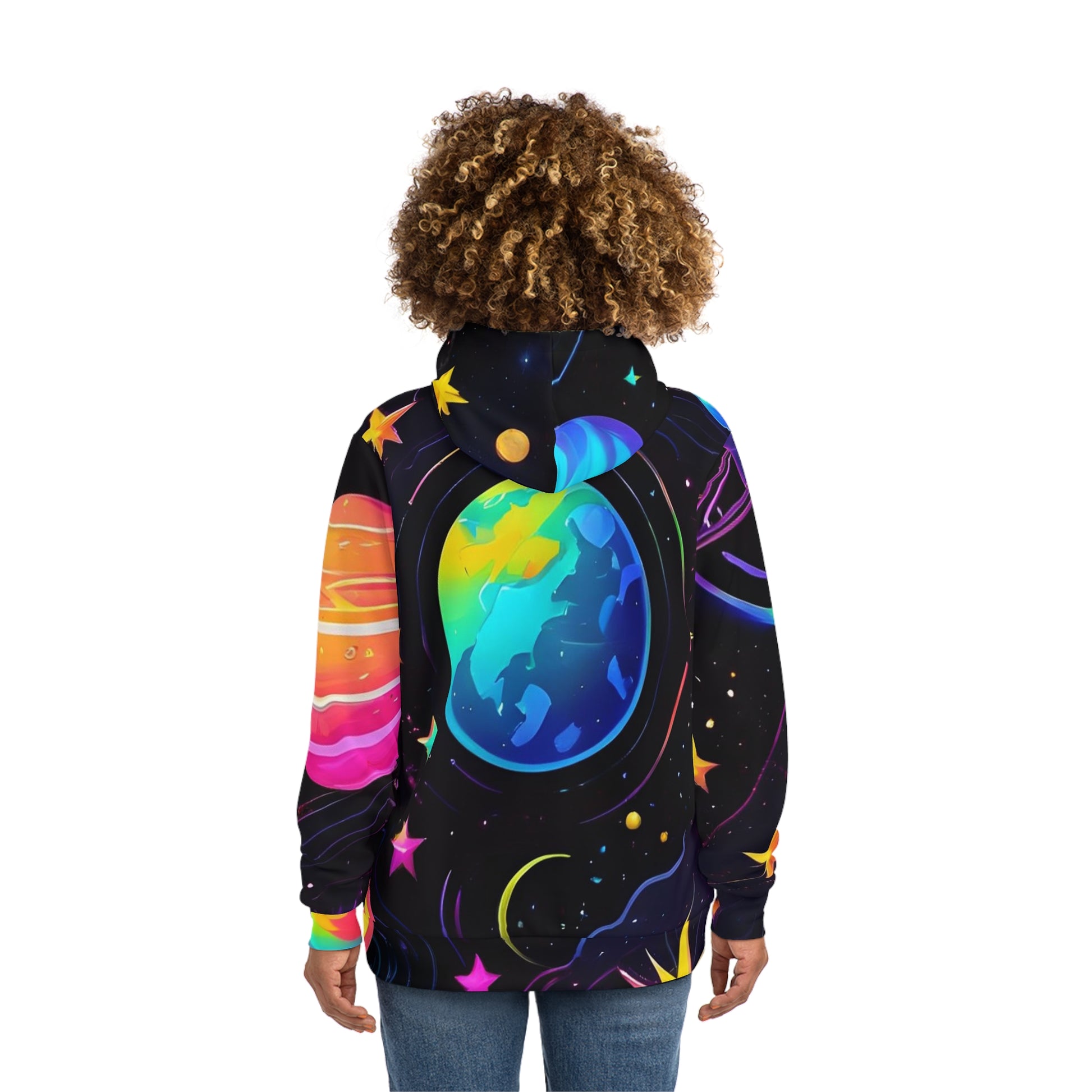 Vibrant Cosmic Landscape Sweatshirt with Hood - GFAM STORE