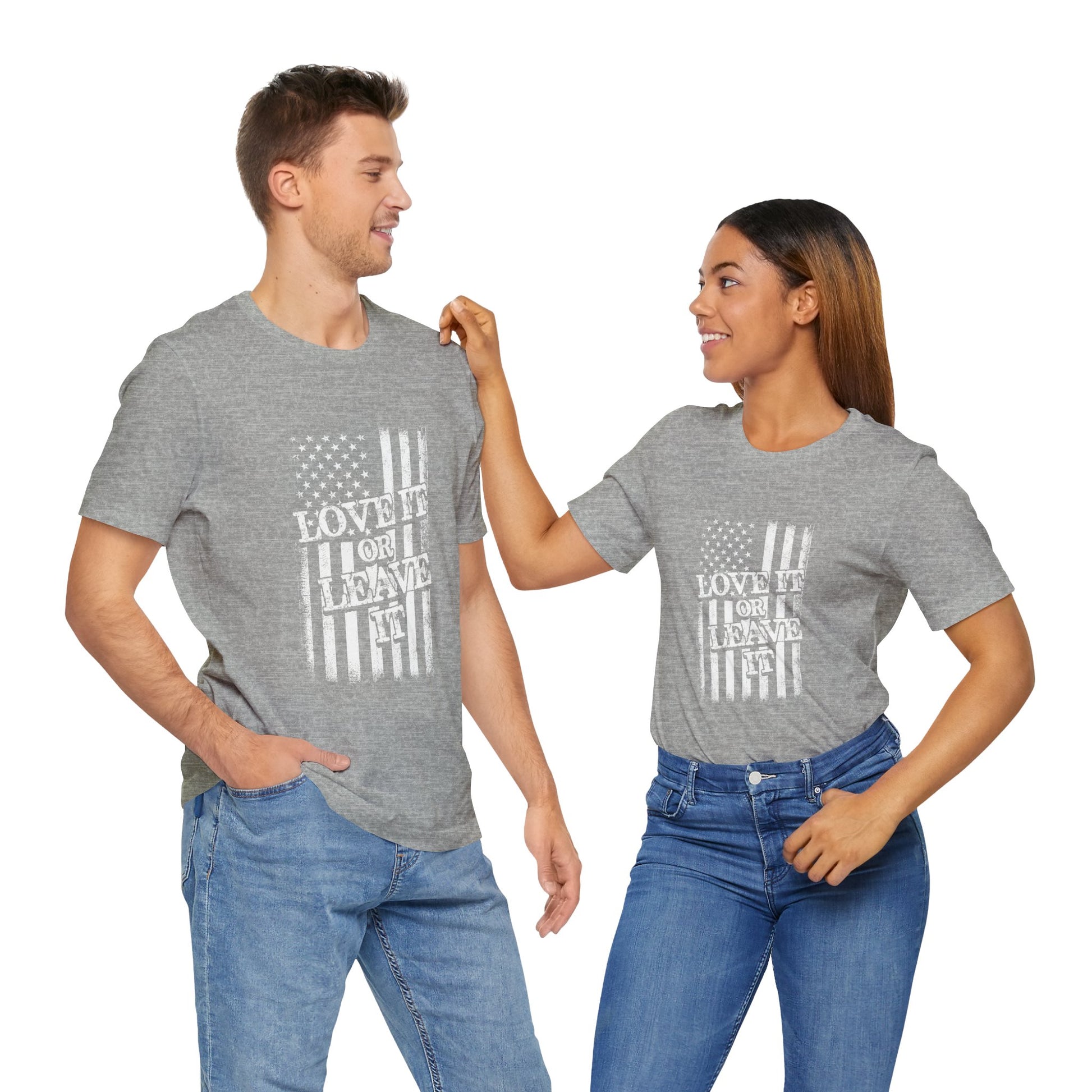 Love It or Leave It T-Shirt - American Flag - GFAM STORE