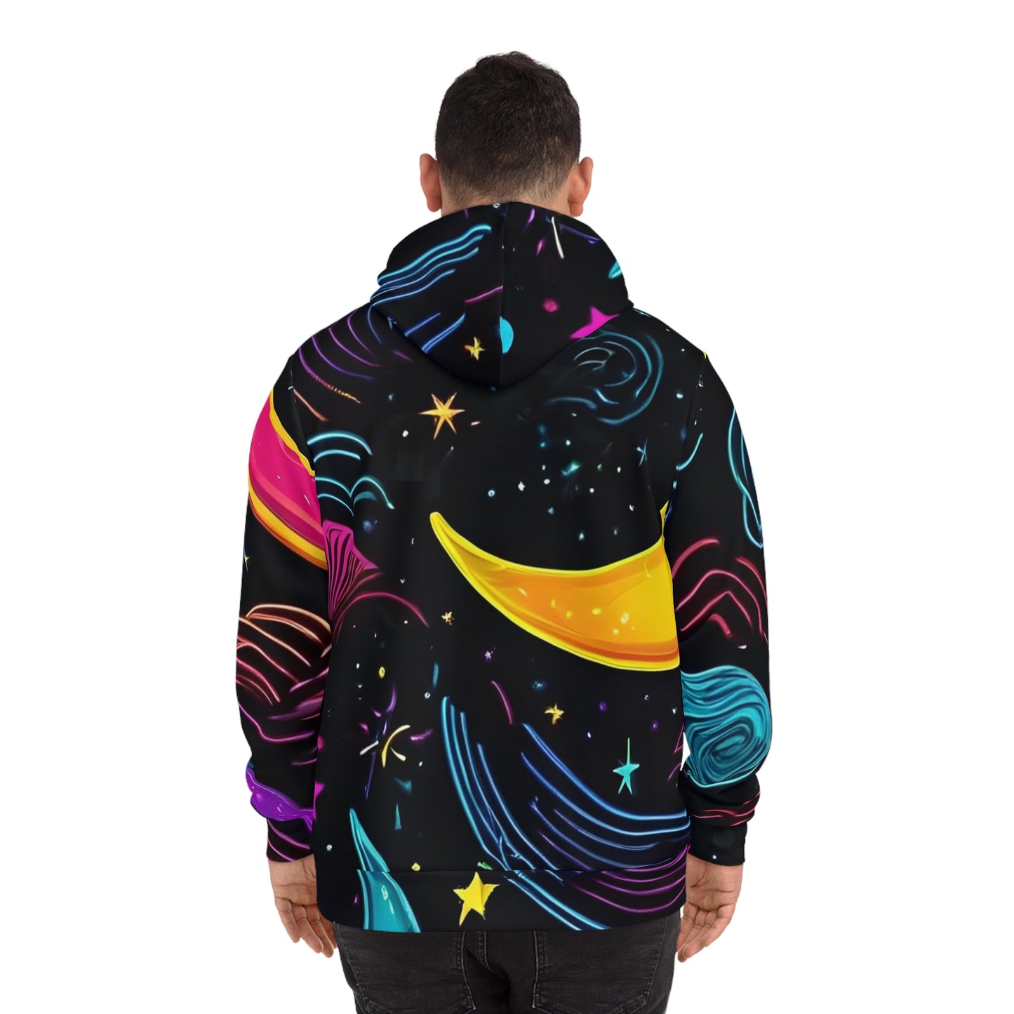 Vibrant Neon Celestial Sweatshirt with Hood - GFAM STORE