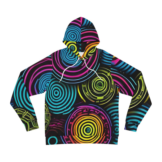 Neon Circles  Psychedelic Sweatshirt with Hood - GFAM STORE