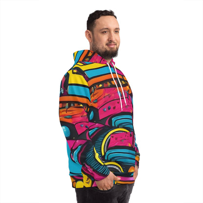 Geometric Streetwear Sweatshirt with Hood 1 - GFAM STORE