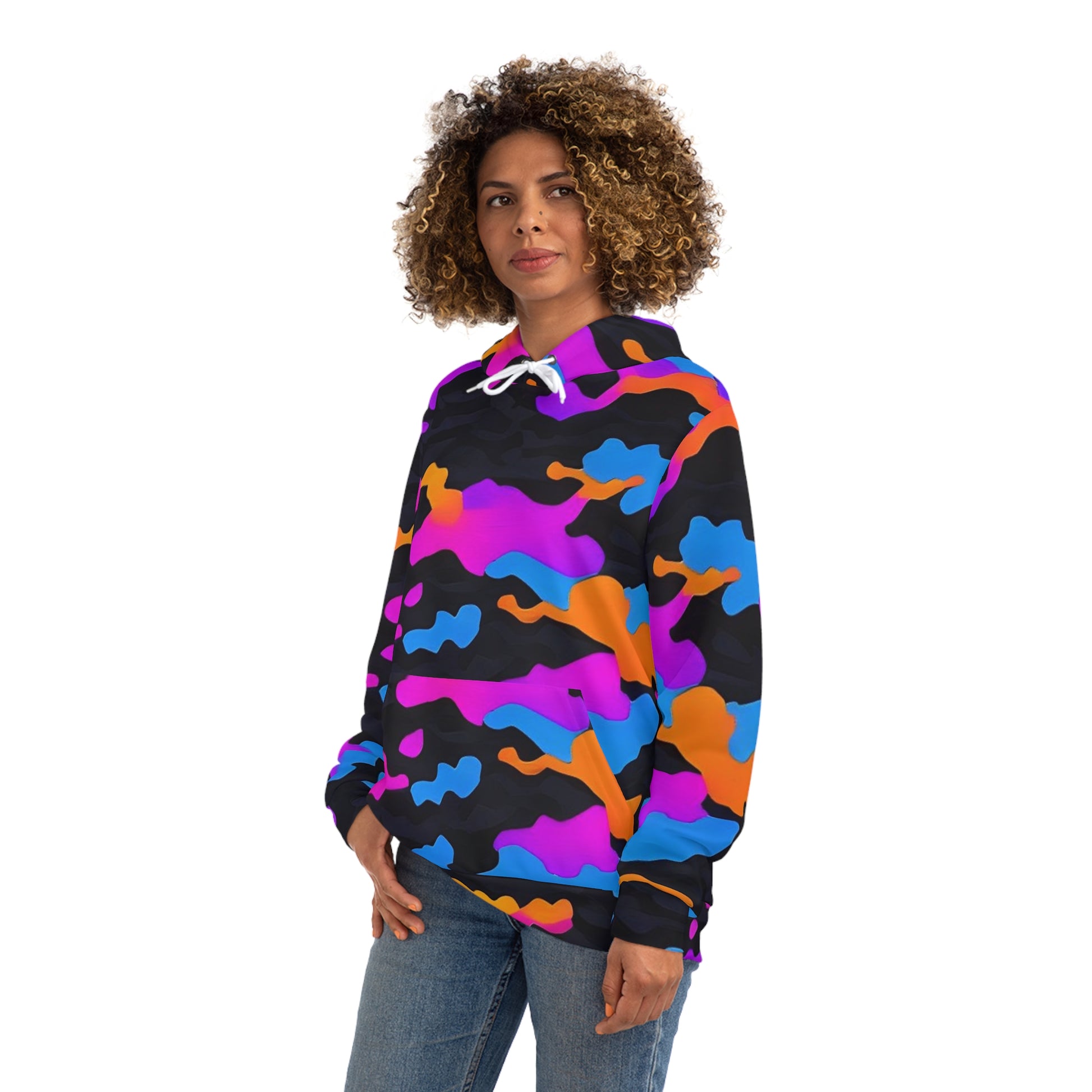 Neon Camo Psychedelic Sweatshirt with Hood - GFAM STORE