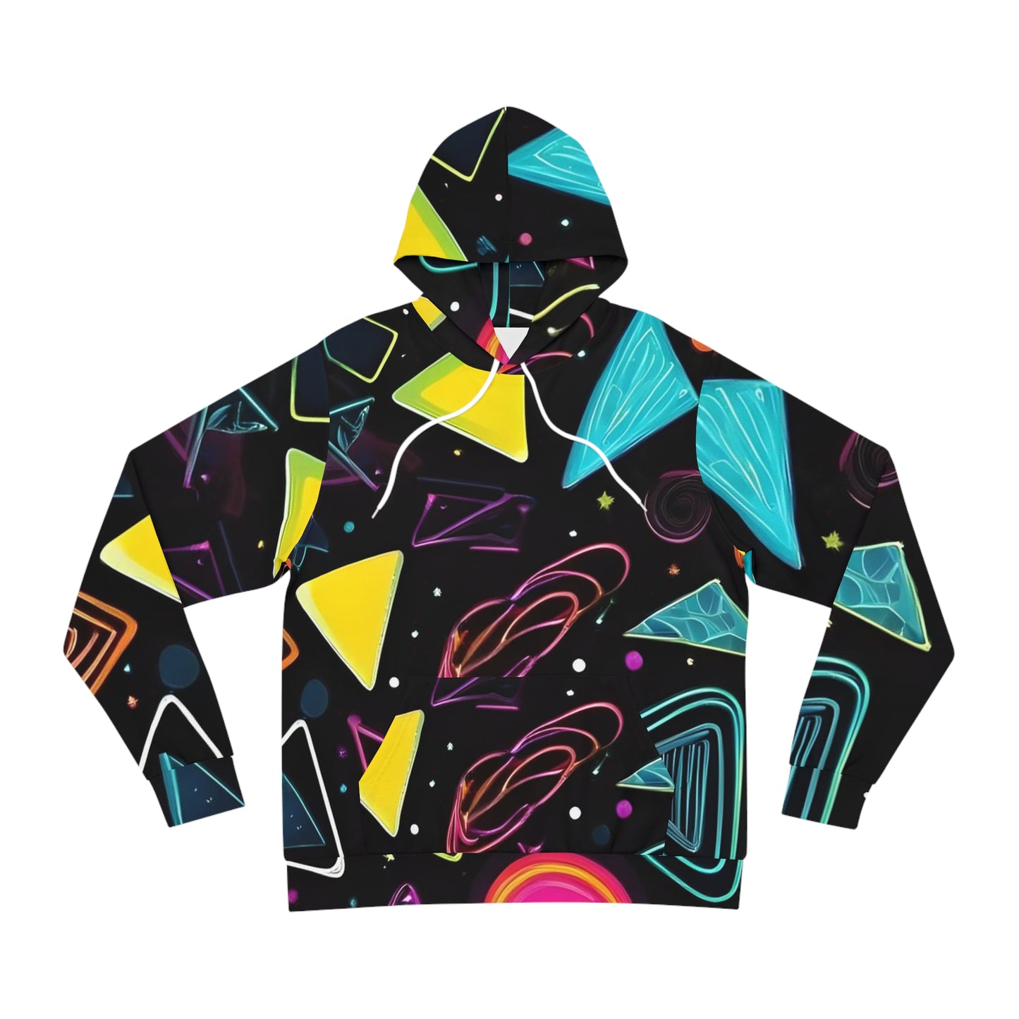 Bright Neon Geometric Sweatshirt with Hood - GFAM STORE