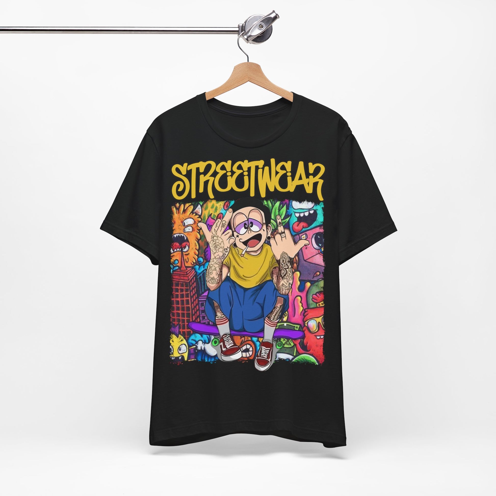 Streetwear T-Shirt - Cartoon Graphic - GFAM STORE