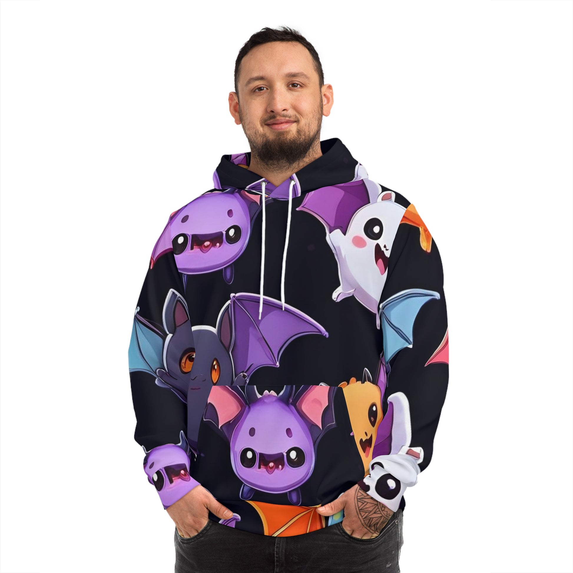 Spooky Cute Bats Sweatshirt with Hood - GFAM STORE