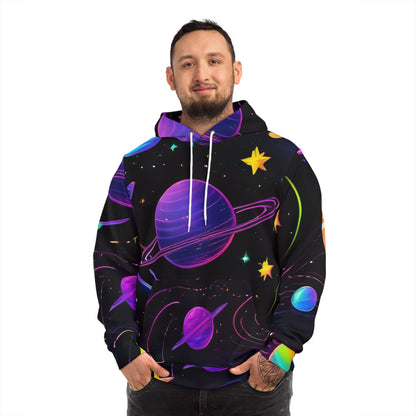 Vibrant Cosmic Landscape Sweatshirt with Hood - GFAM STORE