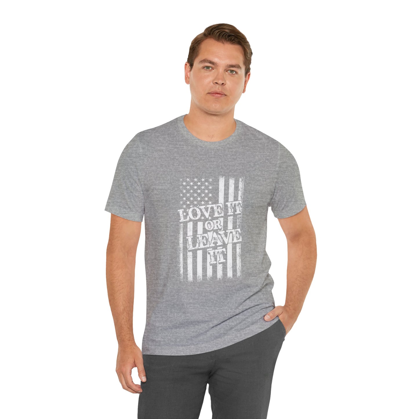 Love It or Leave It T-Shirt - American Flag - GFAM STORE