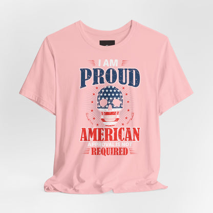 "Proudly American" T-Shirt - American Skull - GFAM STORE