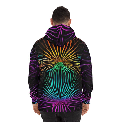 Vibrant Radiating Lines Sweatshirt with Hood - GFAM STORE