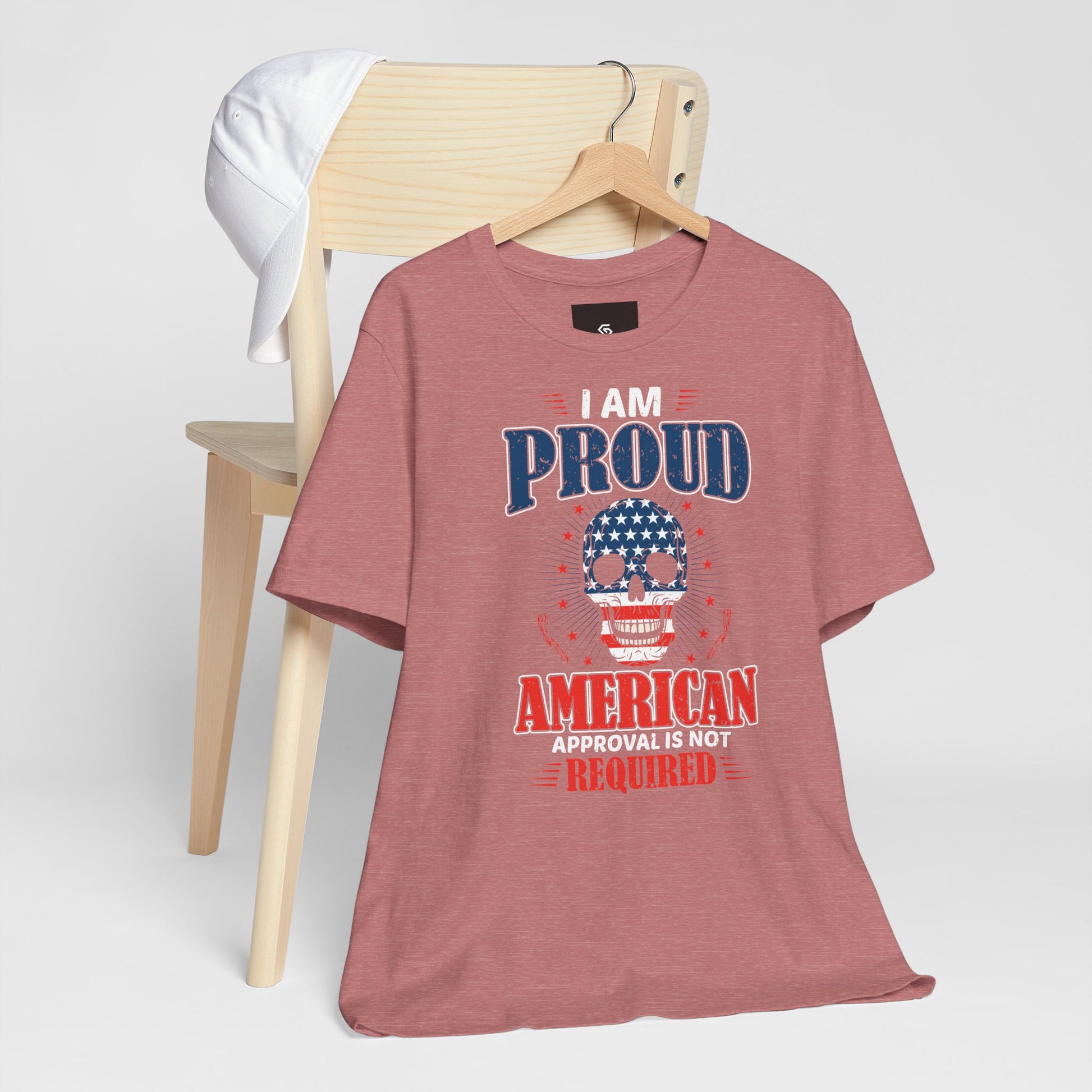 "Proudly American" T-Shirt - American Skull - GFAM STORE