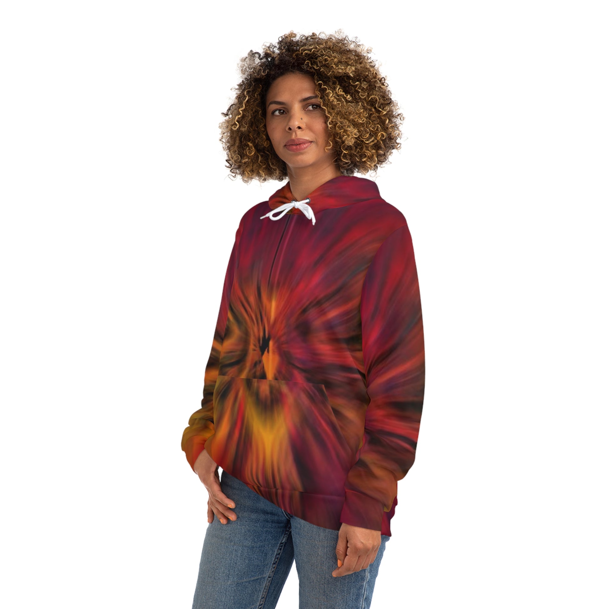 Abstract Flame Design Sweatshirt with Hood - GFAM STORE