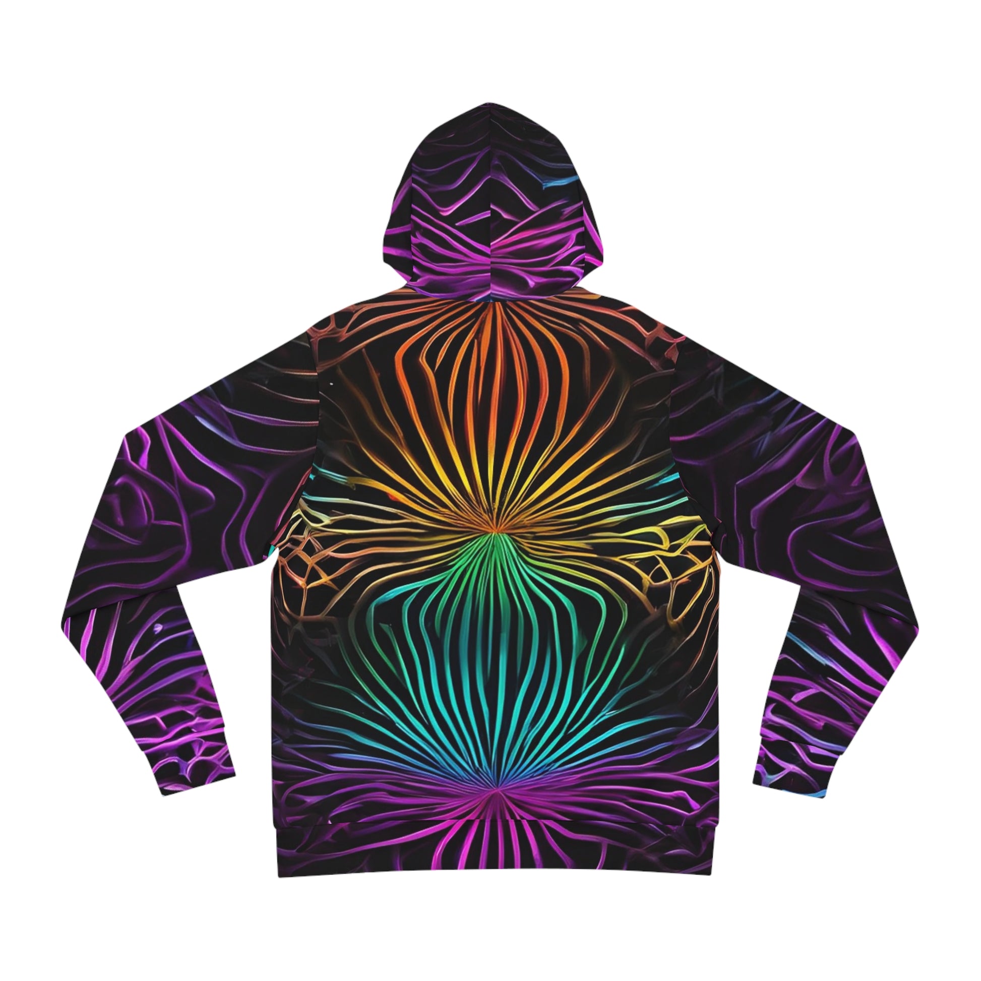 Vibrant Radiating Lines Sweatshirt with Hood - GFAM STORE