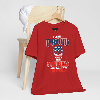 "Proudly American" T-Shirt - American Skull - GFAM STORE