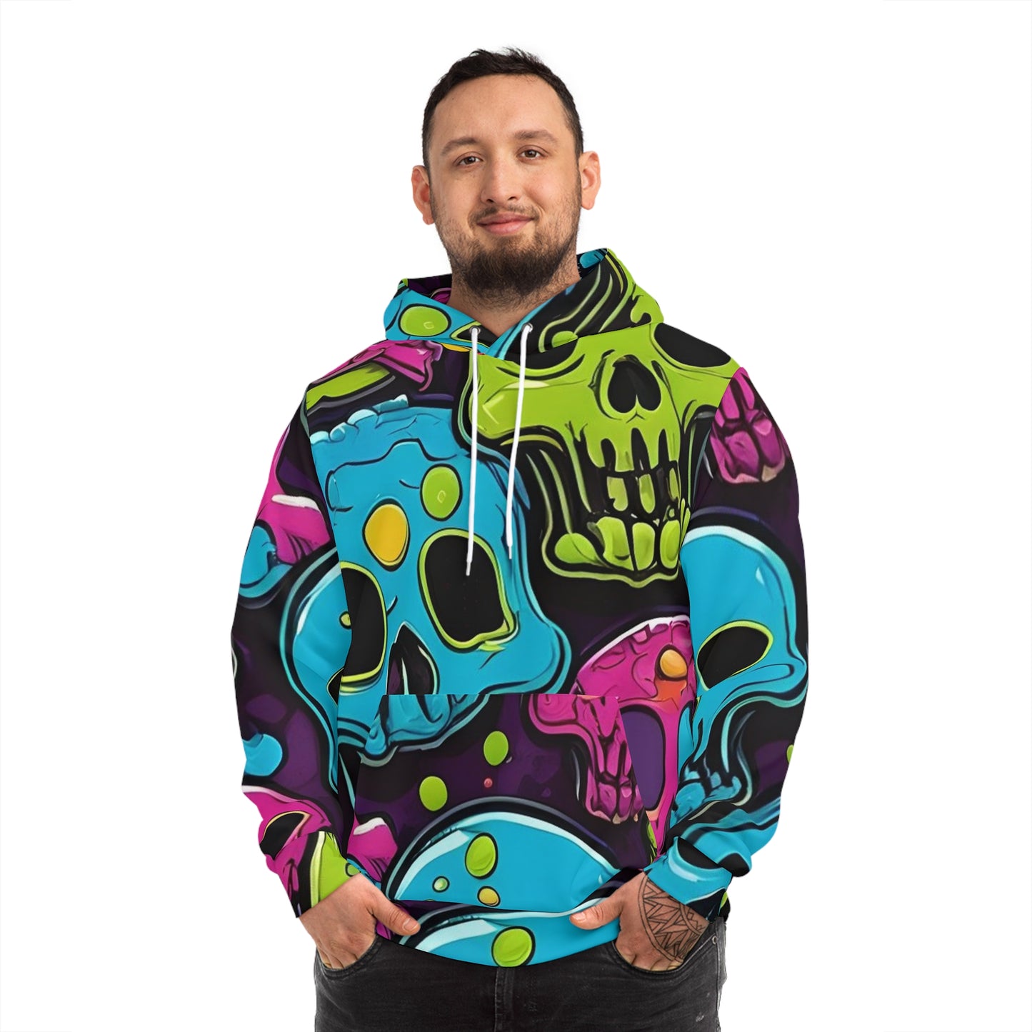 Colorful Skull Sweatshirt with Hood - GFAM STORE