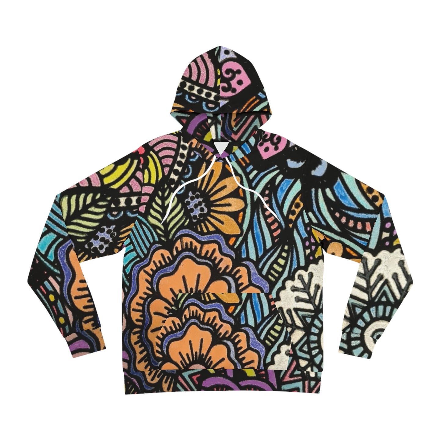 Vibrant Bloom Botanical Sweatshirt with Hood - GFAM STORE