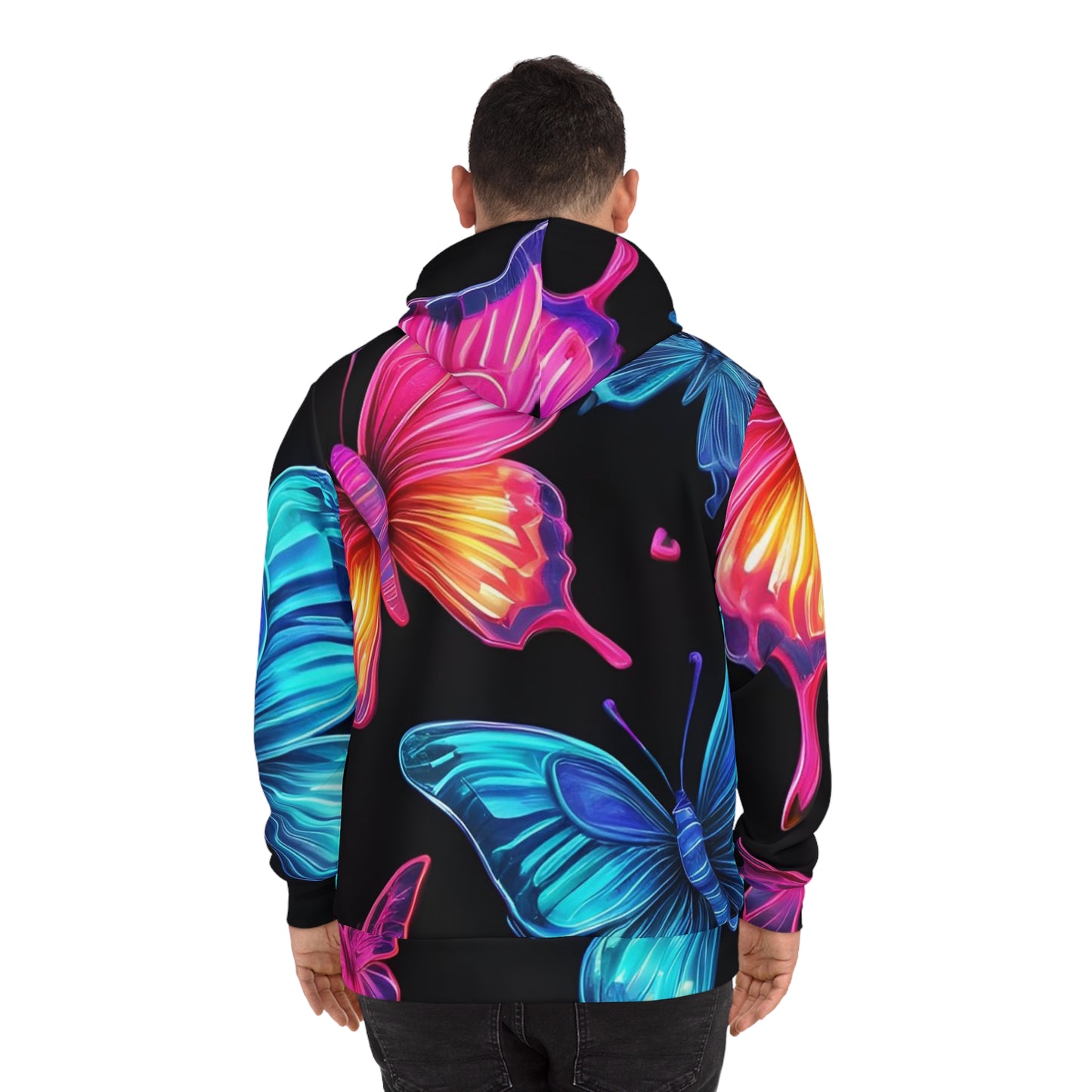 Neon Glowing Butterfly Sweatshirt with Hood - GFAM STORE