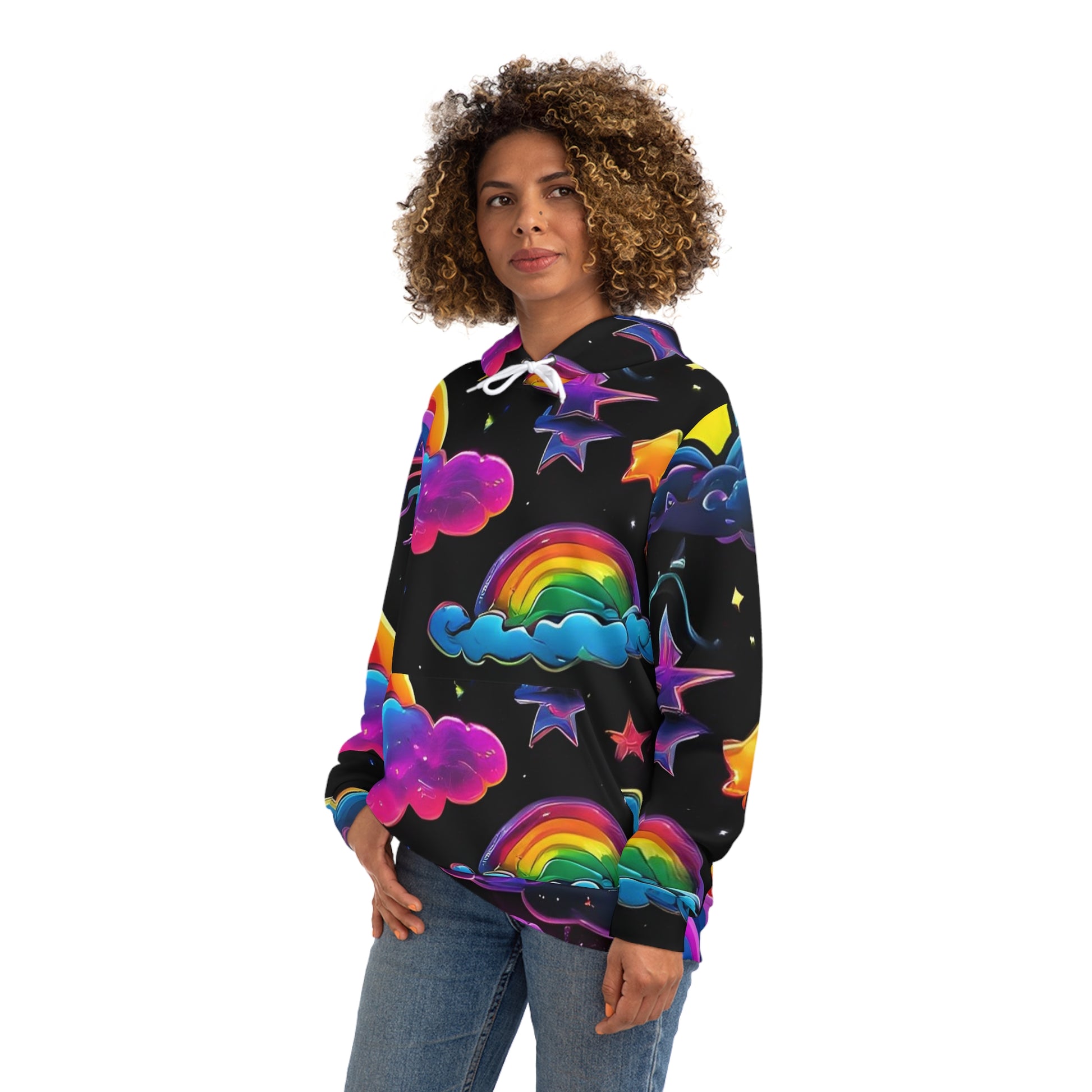 Rainbow and Stars Sweatshirt with Hood - GFAM STORE