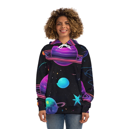 Retro Futuristic Space Sweatshirt with Hood - GFAM STORE