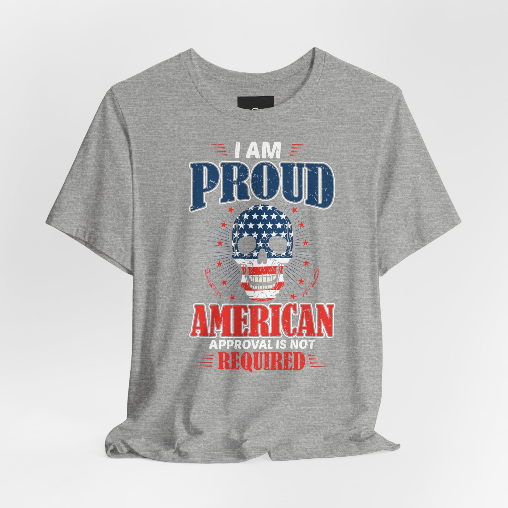 "Proudly American" T-Shirt - American Skull - GFAM STORE